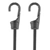45cm Elastic Bungee Cords, 2Pcs Black Bungee Straps Heavy Duty