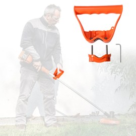 Labor-Saving Handle Tool Ergonomic Back-Saving Attachment for Garden Tools Universal Weed Eater Handle Replacement for Snow Shovels, Rakes, Lawn Trimmers, Orange