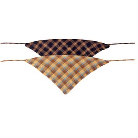 Fall Dog Bandana Autumn Thanksgiving Plaid Reversible Triangle Bibs Scarf Accessories for Dogs Pets