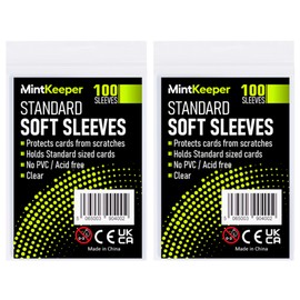MintKeeper - Standard Soft Card Sleeves - Trading Card Penny Sleeves Compatible with Most Standard Sport and Trading Cards (2 Pack)