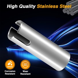 EVRBUL Scissor Jack Slotted Drill Adapter T-Slot Drill Attachment Stainless Steel with 2 Adapter Bits Compatible with C-Jack Stabilizing Jack RV Manual Scissor Jacks and Variety of Pop-up Campers