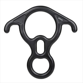 Unbranded Black 50KN Rescue Figure 8 Descender Gear Belay Device Climbing Descender aa