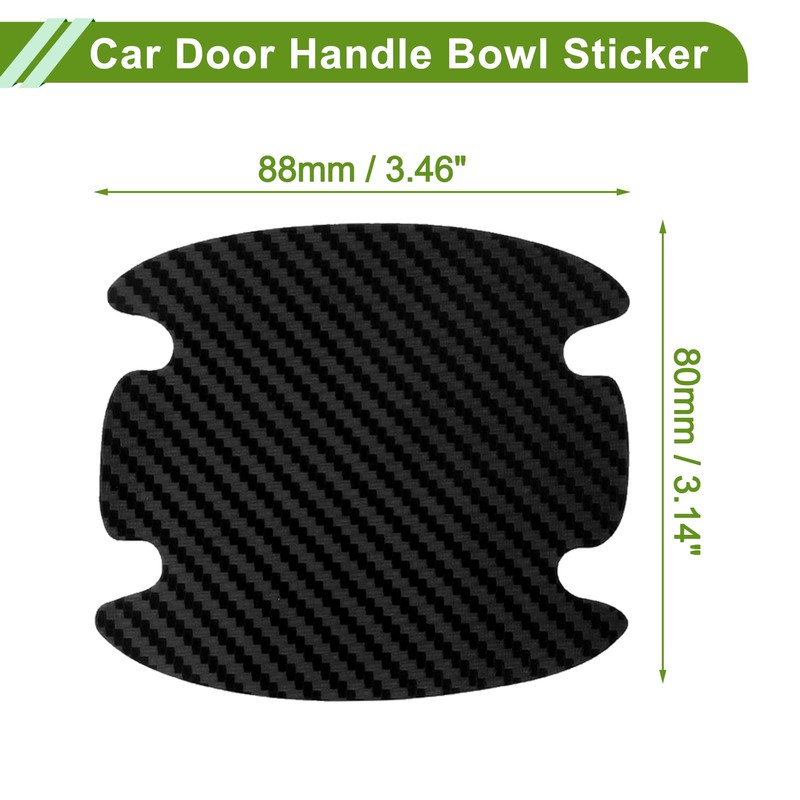 X AUTOHAUX Universal 80x88mm Car Door Cup Protector Sticker Anti-Scratches+Auto