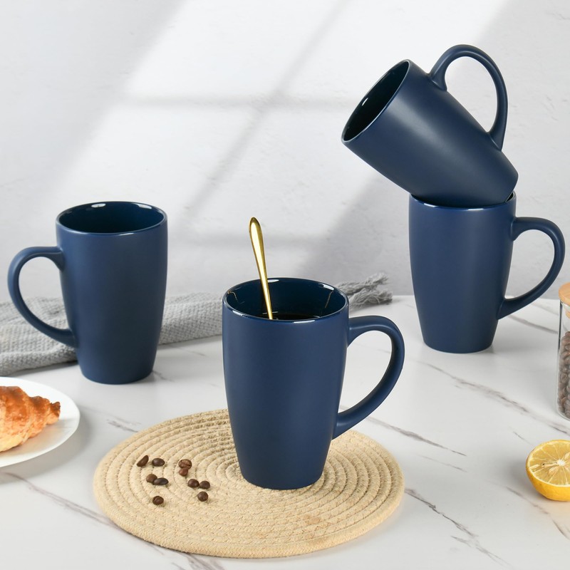 BYCNZB 20oz Extra Large Ceramic Tall Coffee Mugs Set for