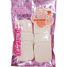 SHO-BI SPV70477 PROVENCE Compact Puff 6 Piece Square Cotton