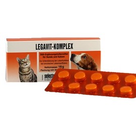 Selectavet LEGAVIT-KOMPLEX | 30 Tabletten | Diät-Ergänzungsfuttermittel für Hunde und Katzen | Zur Unterstützung der Leberfunktion bei chronischer Leberinsuffizienz