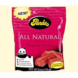 (Pack Of 12) Panda Liquorice - All Natural Raspberry Cuts Bag - (200g)