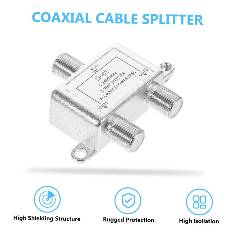 OSALADI Cable Splitter for Tv and Satellite Splitter for Dual