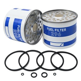 ZUDKSUY 2PCS 7111-296 Fuel Filter Replacement for EDPN9N074AA, D0NN9N074B, D8NN9N074AA, E7NN9176AA, EDPN9B618BA Compatible with Ford Tractors 2000 3000 5000 7000 2600 6500 7500