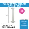 Marble Look Fluted Pillar Cardboard Cutout Stand-Ups Bulk 6 Pc