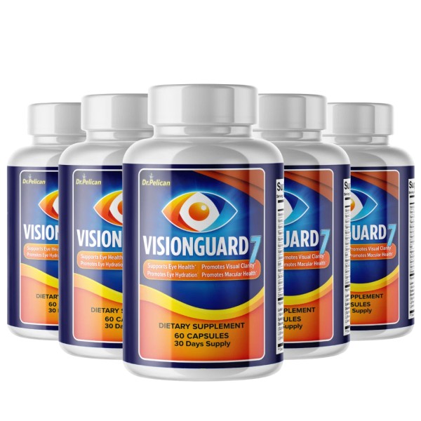 Pelican Vitamins Visionguard 7- Eye Support- 5 Bottles- 300 Capsules