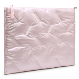 GAOCHY 13 13.3-14 15 15-16 inch Puffy Laptop Sleeve, Icy Pink