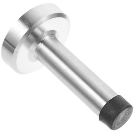 Magiclulu Tope De Puerta Montado En Piso Y Pared Protector De Pared Para Hogar Oficina BañO Exterior Interior 2.95X1.69X1.69In Acero Inoxidable Y Caucho
