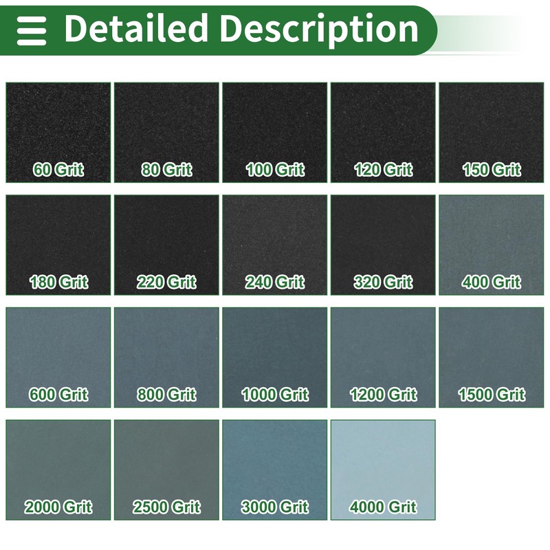 X AUTOHAUX Sandpaper Hook & Loop Sanding Sheets 125x125mm Black