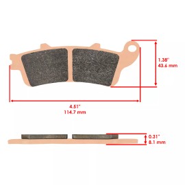 Caltric Brake Pads for Honda 1800 VTX1800 Front Rear Brakes 2002-2011