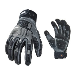 Vgo... 1 Pair Leather Work Gloves, Mechanics Gloves, Safety Work Gloves, Rigger Gloves, Anti-Vibration Heavy Duty, Waterproof (CA7722WR)