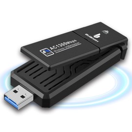 WiFi Adapter,WiFi Adapter for Desktop PC AC1300Mbps Long Range,Dual-Band 5dBi High Gain Antenna,USB 3.0,2.4GHz/5GHz,Support Windows 11/10/8.1/8/7/XP,Mac OS 10.9-10.15