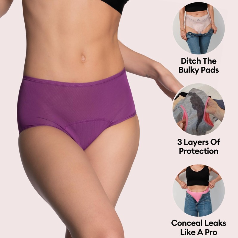 Everdries Washable & Reusable Incontinence Underwear for Women Over 60