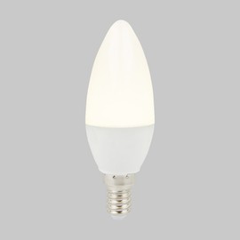 Tecnolite - Foco Vela C25 LED 4 W, Luz Suave Cálida, Base E14, No atenuable