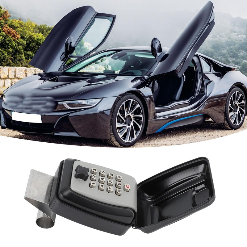 KIMISS Car Window Key Lock Box, Punch Button Key Lock