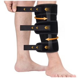 Hiball Adjustable Calf Brace for Men Women, Lower Leg Compression Wrap, Calf Compression Sleeve with Six Nylon Buckle Pressure Strips, Shin Splint & Calf Support for Torn Calf Muscle, Varicose Veins