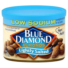 Blue Diamond Almonds, Lightly Salted, Low Sodium, 6 Ounce