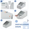 Maxcheck 2 Pcs Galvanized Metal Rabbit Nesting Box Bunny Small