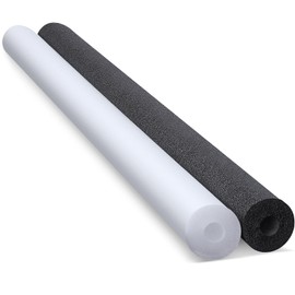 Hanaive 2 Pack 55 Inch x 3.5 Inch Jumbo Pool Noodles Floating Pool Noodles Foam Tube Extra Large Hollow Swim Noodles Floats Heavy Duty for Adults Swimming Craft Projects(Black, White)