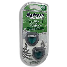 Refresh Car Air Freshener Vent Clip and Mini Car Oil Diffuser, Long-Lasting Odor Eliminator for Up to 90 days, Perfect Pine
