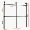 ORSENIGO Industrial Pipe Clothing Rack, Heavy Duty Metal Clothes Rack