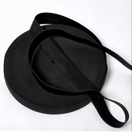 Magnoloran Elastic Band for Sewing, 1.5 Inch Elastic for Sewing Elastic Straps Wig Band Edge Band Knit Spool Sewing Band for Waistbands Pants Clothes & Lace Front Wigs((20 Yard Black)