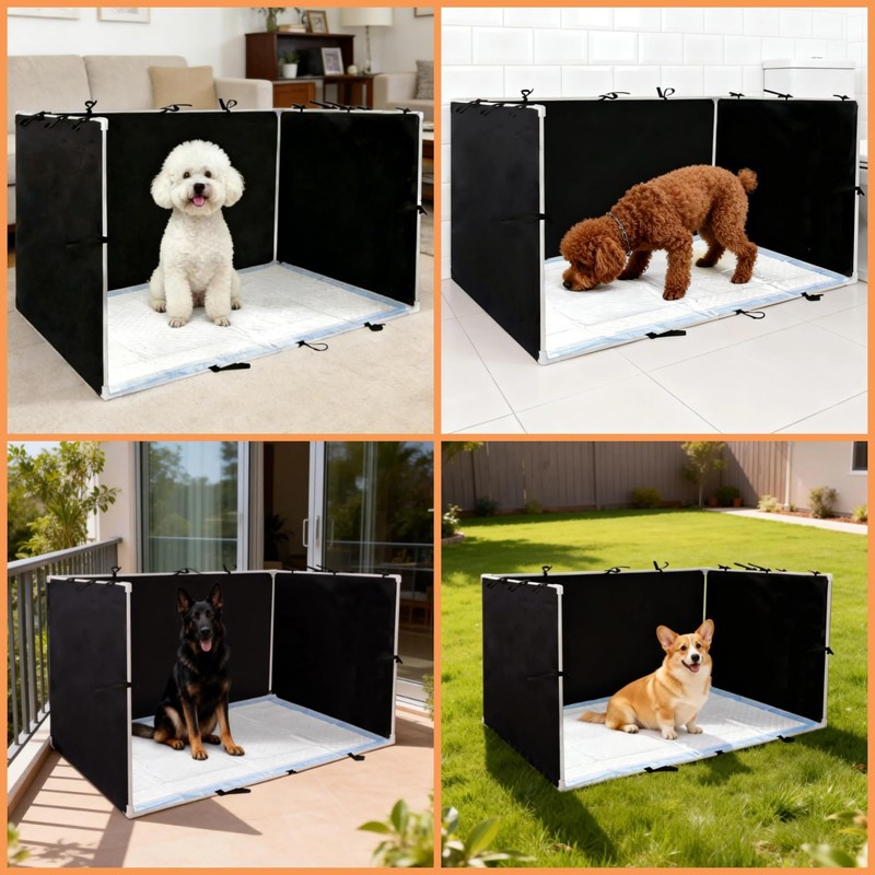 Dmnnlp Dog Pee Pad Holder with High Walls 35"x29"x17.3" No-Splash