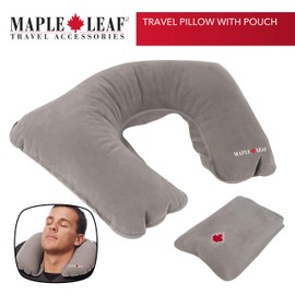 Maple Leaf Travel Luggage Travel Pillow with Pouch