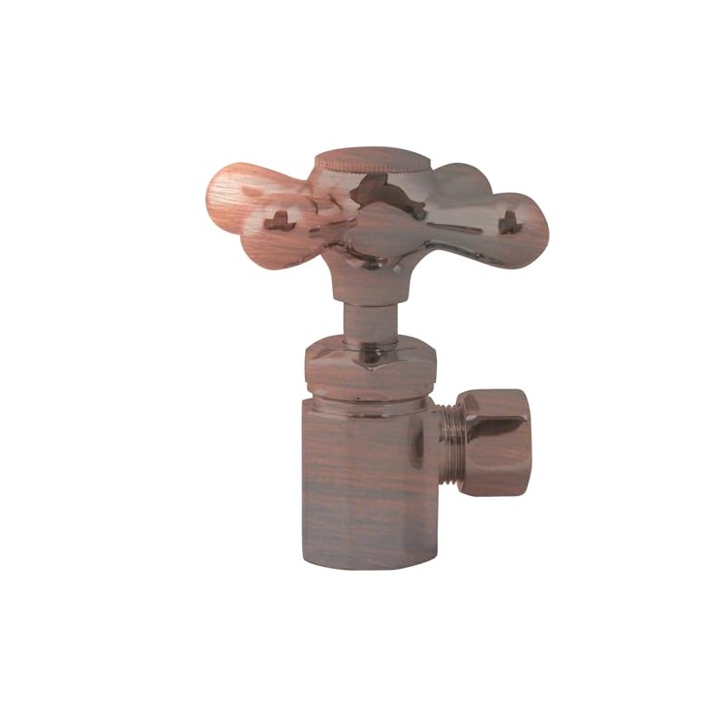 Westbrass Cross Handle Angle Stop Shut Off Valve, 1/2" IPS