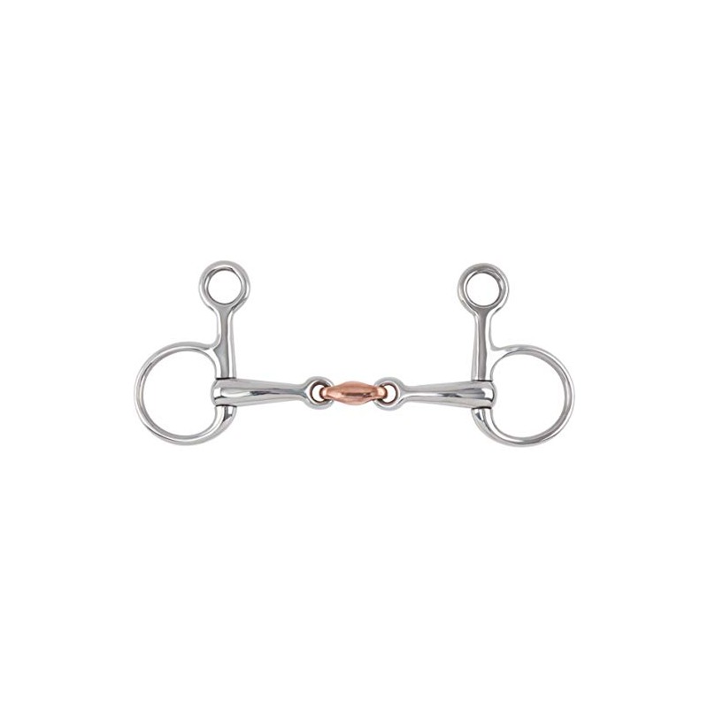 Shires Equestrian - Hanging Cheek, Copper Lozenge Snaffle - S/steel