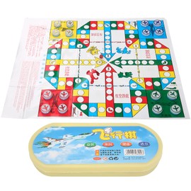 Flying Chess Game for Kids with Chess Pieces and Board | Colorful Airplane Chess Set for Parent-Child Bonds | Compact & Waterproof Material
