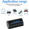 CITYORK 4 Pack 10000mAh Rechargeable D Batteries, 1.2V Ni-MH High