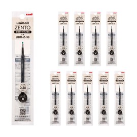 uniball ZENTO Water-Based Ink Refill UBR-Z-38, 0.38mm Extra Fine Point, Black, Compatible with uniball ZENTO Pens, UBRZ38.24, Pack of 10