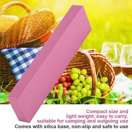 Fdit 3000 Grits Sharpening Stone, Ruby Whetstone Knife Sharpener with Base 10x2.5cm for Kitchen Knife Polishing and Camping Tools
