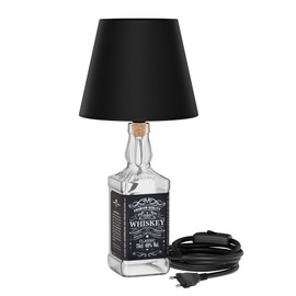 ledscom.de FLAKO Table Lamp Black Textile Cable Black Lampshade Including 3 Levels E27 LED Lamp (Warm White, 7.1 W, 963 lm) without Bottle