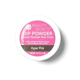 Beauty Secrets Hyper Pink Neon Dip Powder, Dip Nails, Long Lasting, DIY Dipping Powder, Soaks Off, .5 Ounce