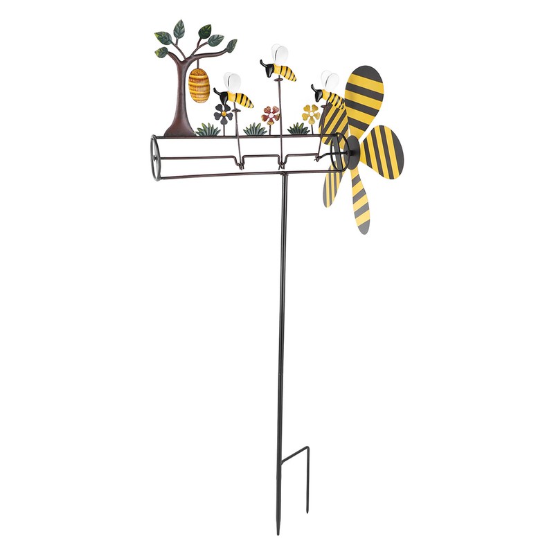 Three Little Bees Windmill Lovely Decorative Metal Bees Windmill for