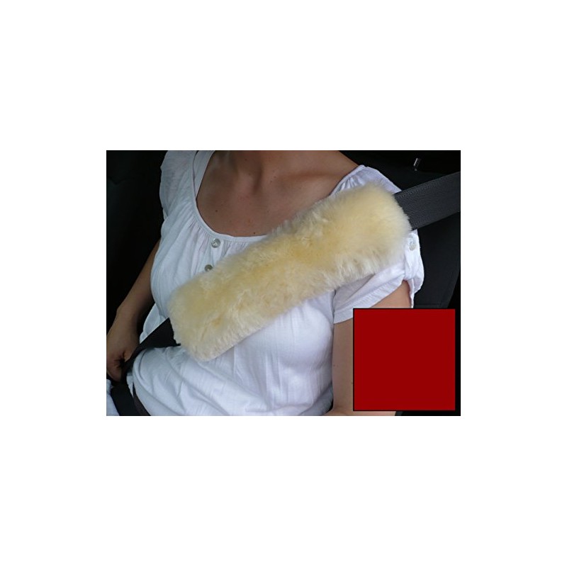 Seatbelt Pad with Strap Sheepskin for Seat Belt Seat Belt