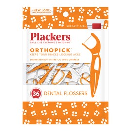Plackers Plackers Orthopick Flosser for Braces - 36 Count (Pack of 4)
