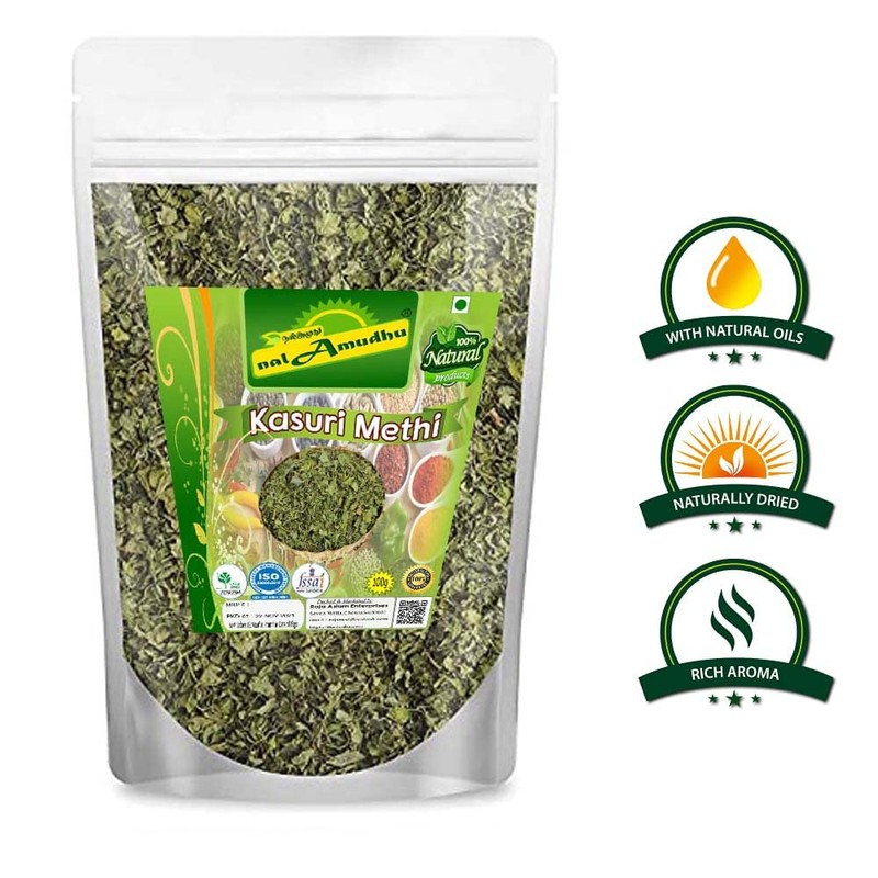 nalAmudhu Kasuri Methi, Fenugreek Leaves, Dried Methi Leaves 3.5oz/100g…