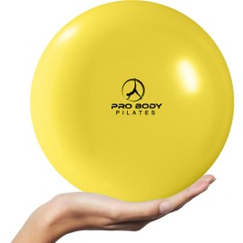 ProBody Pilates Ball, Exercise Balls Physical Therapy - 9 Inch Small Exercise Ball for Between Knees for Rehab, Barre, Core, Stability & Yoga, Physical Therapy Ball for Back Pain (Yellow)