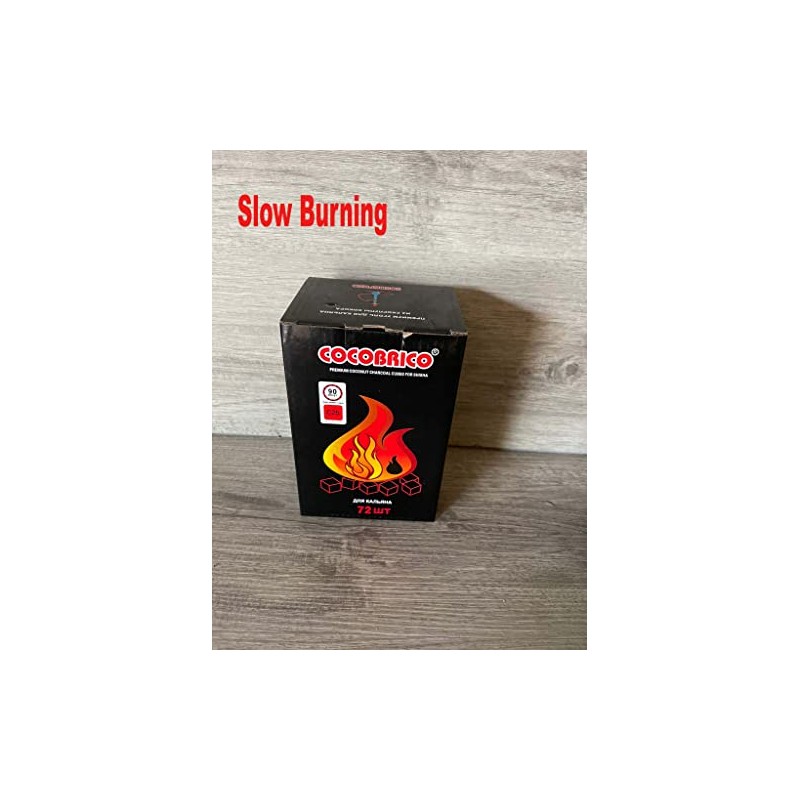 Coconut Charcoal Cube 72 Piece Box -Slow Burning -Each Cube