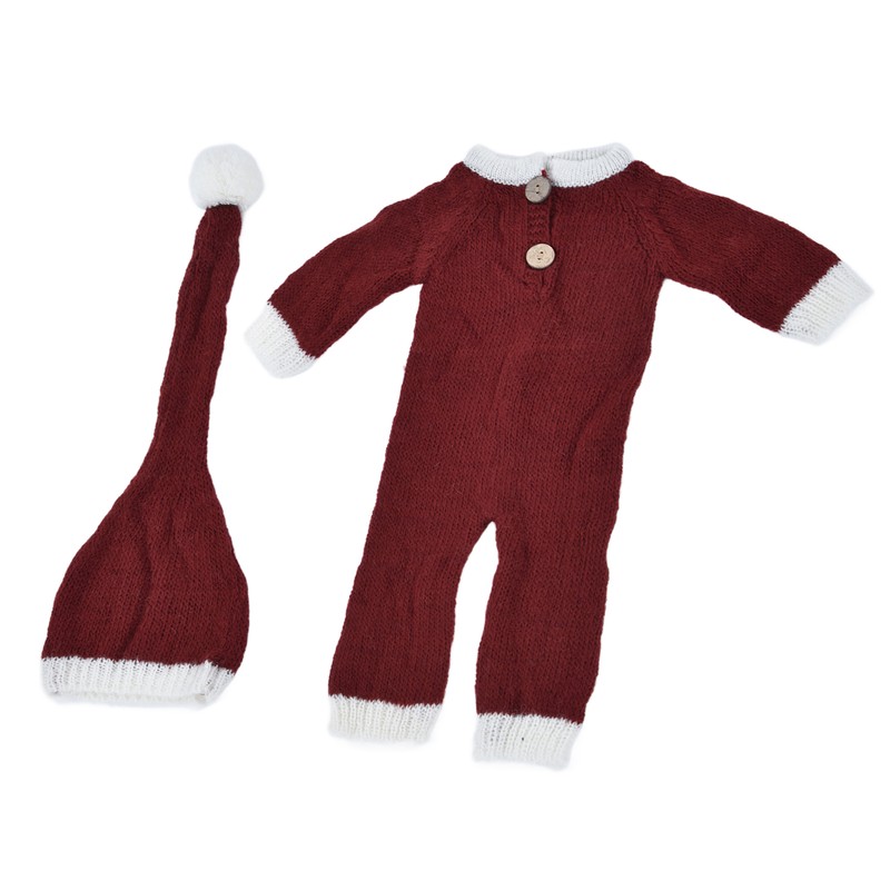 Breathable Baby Photography Photo Props Set Soft Mohair Jumpsuits Hat