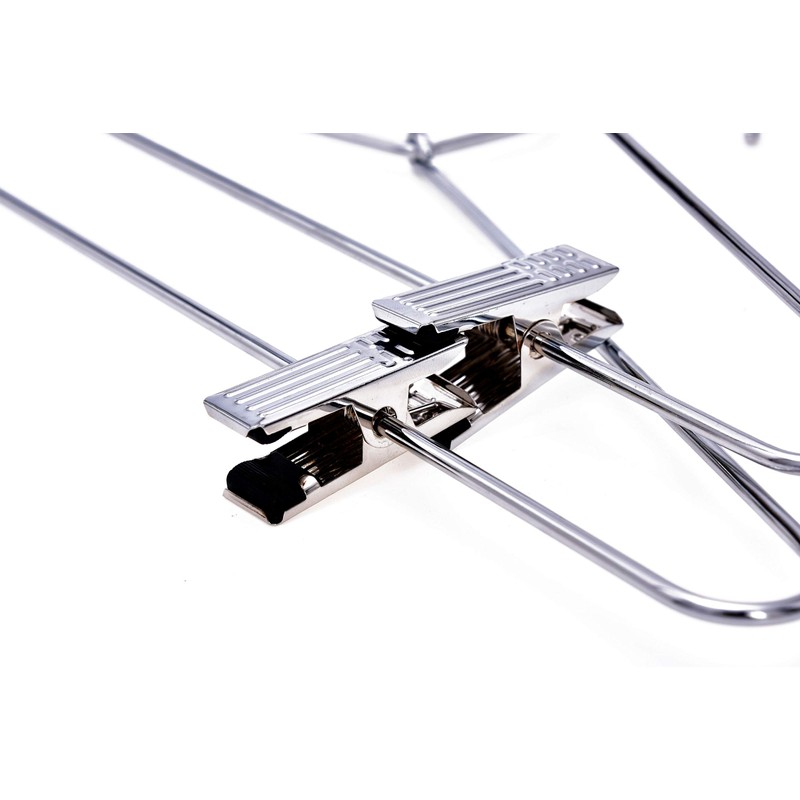 Quality Metal Pant/Skirt Blouse Hanger 10-Pack, Heavy-Duty Skirt Hangers with