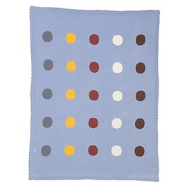 FRANCK & FISCHER 1002-2161 Wrap Knitted Blanket, Blue